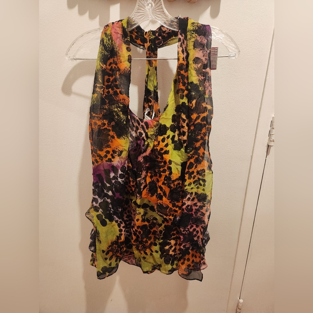 DVF silk racerback tank,size 14, NWT